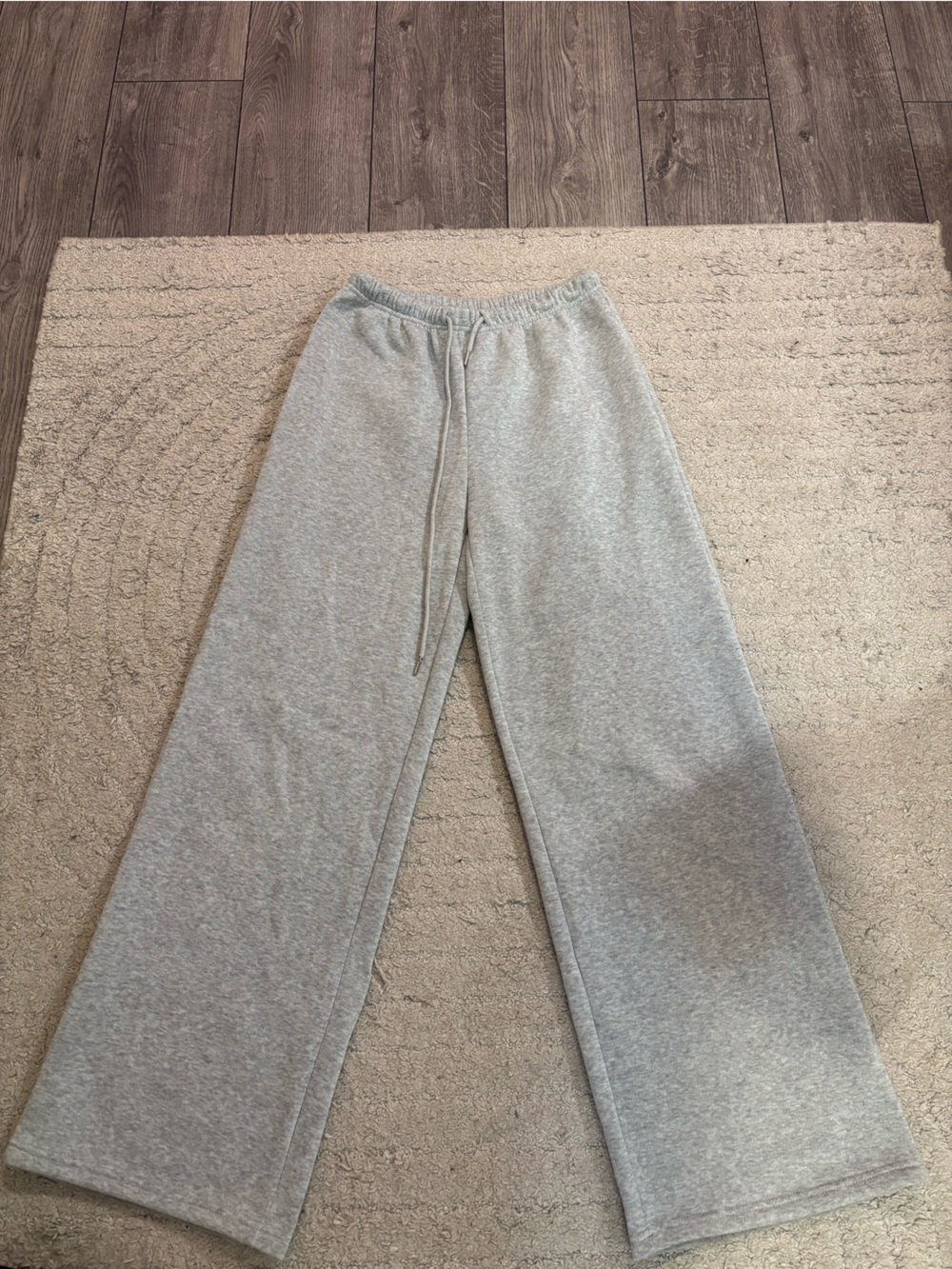 SHEIN Tall Light Gray Wide-Leg Sweatpants